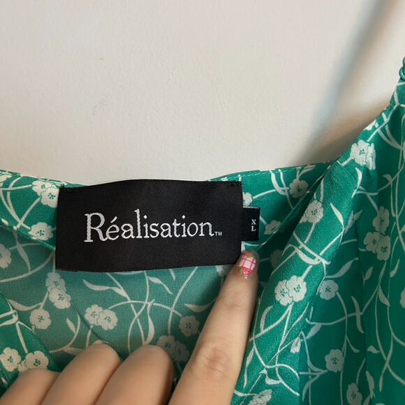 Realisation Par Amelia Dress in Poison Ivy Green Ivory Extra Large - Picture 8 of 14